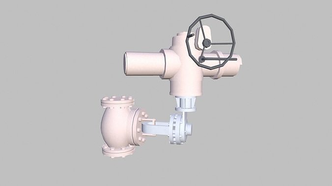 Gate Valve Low-poly 3D model