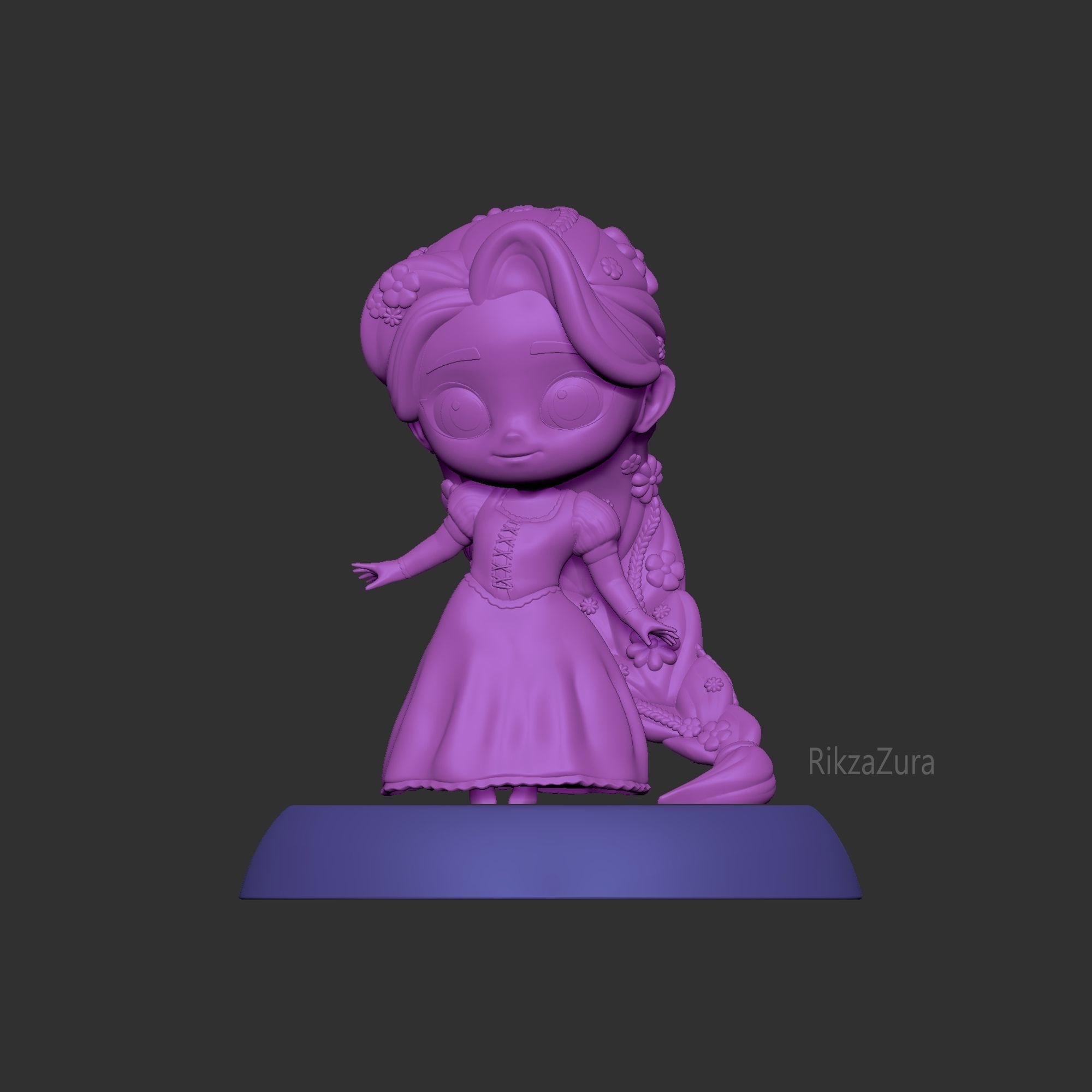 CUTE RAPUNZEL - DISNEY PRINCESS - 3D PRINT MODEL 3D print model_5