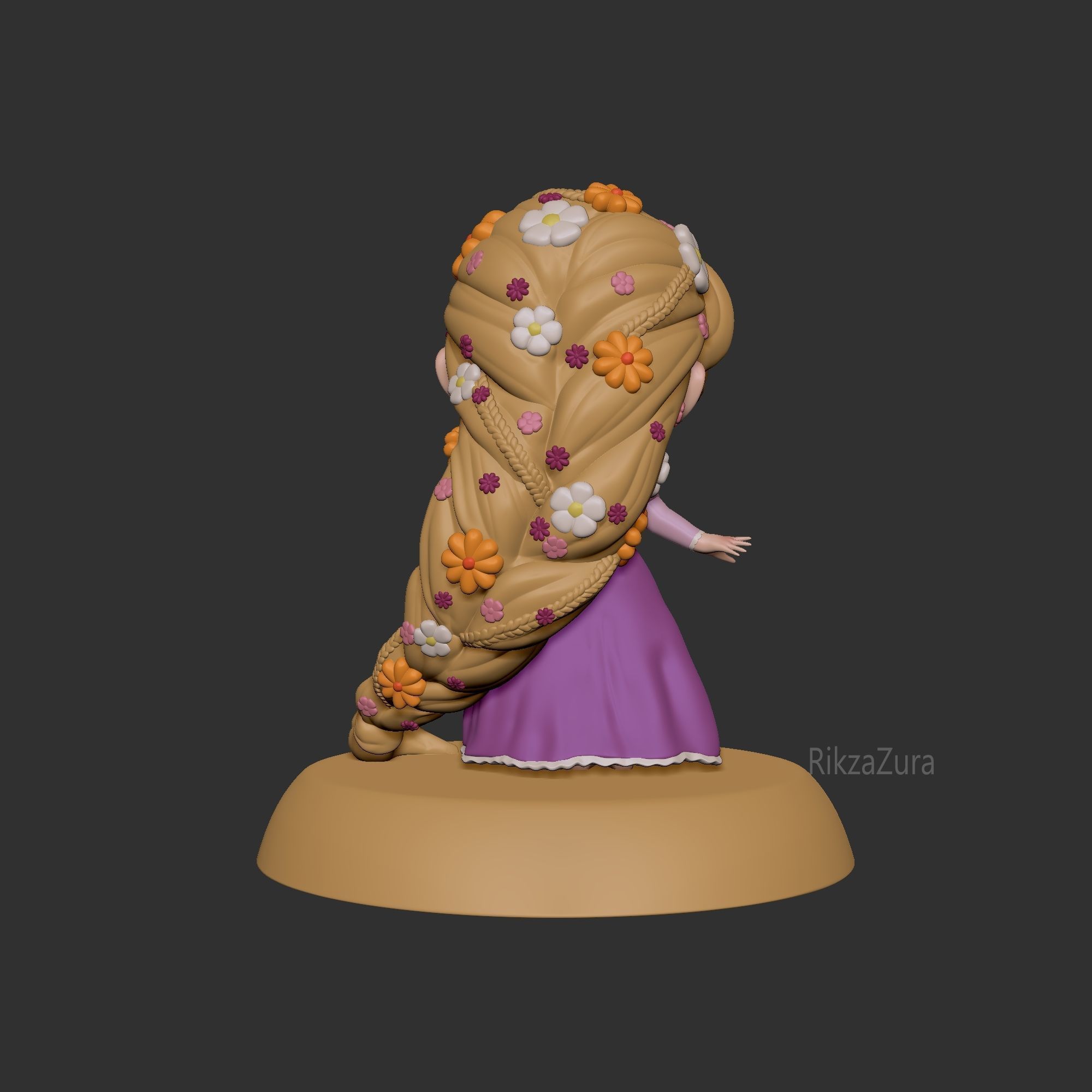 CUTE RAPUNZEL - DISNEY PRINCESS - 3D PRINT MODEL 3D print model_2