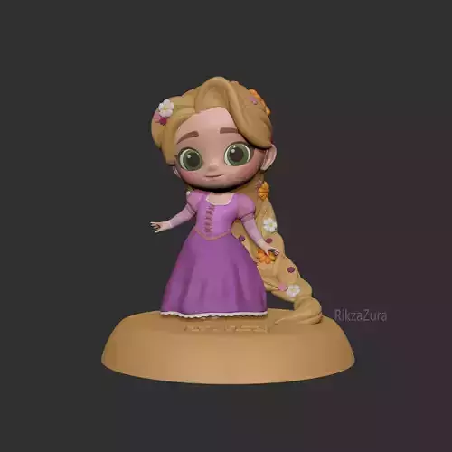 CUTE RAPUNZEL - DISNEY PRINCESS - 3D PRINT MODEL