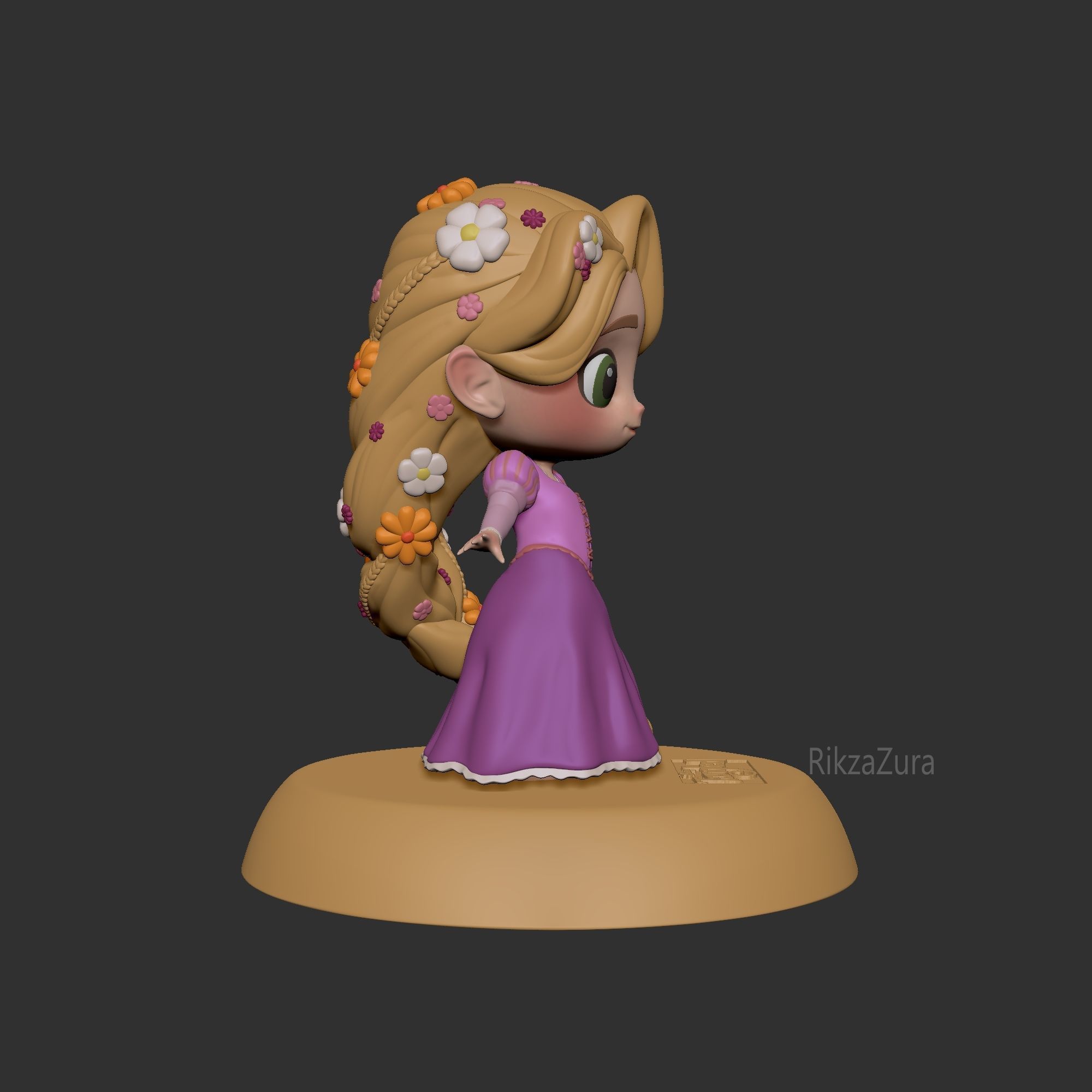 CUTE RAPUNZEL - DISNEY PRINCESS - 3D PRINT MODEL 3D print model_1