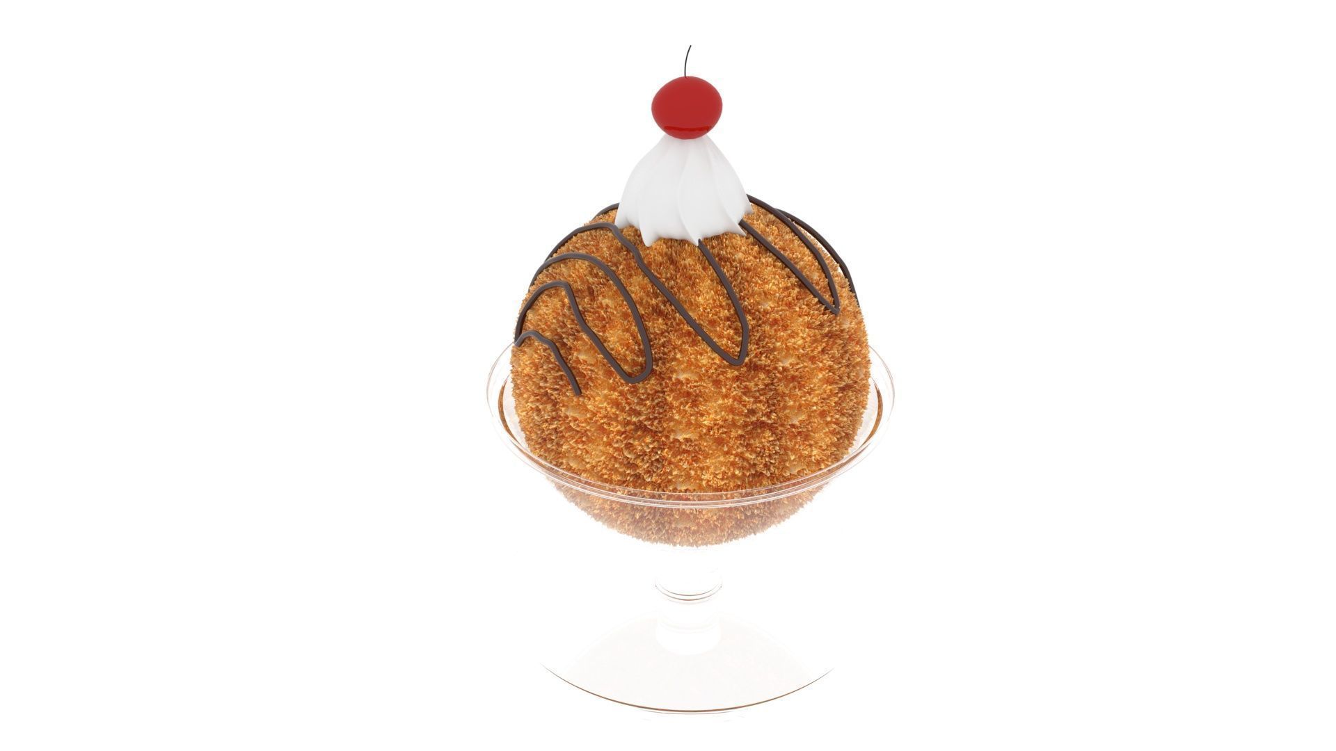 Fried Ice Cream 3D model_16