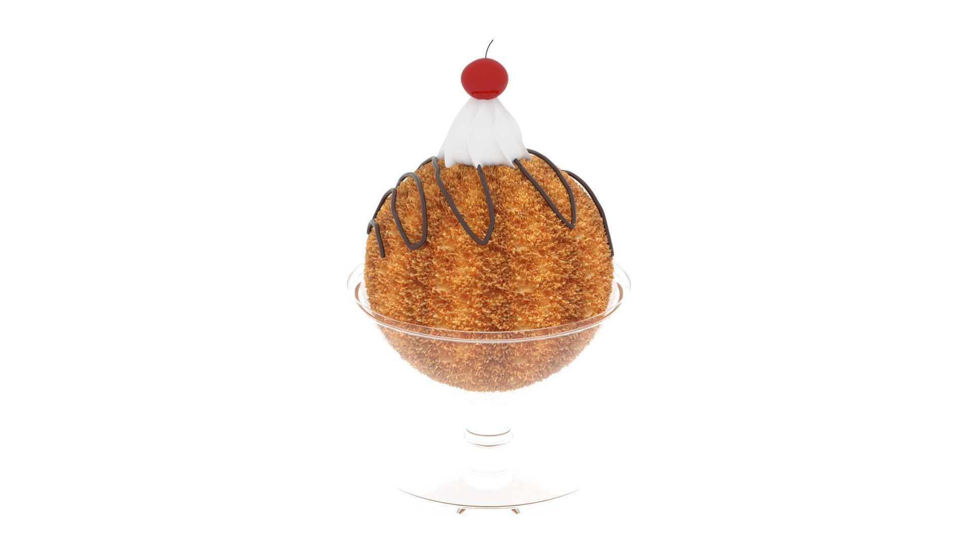 Fried Ice Cream 3D model_13