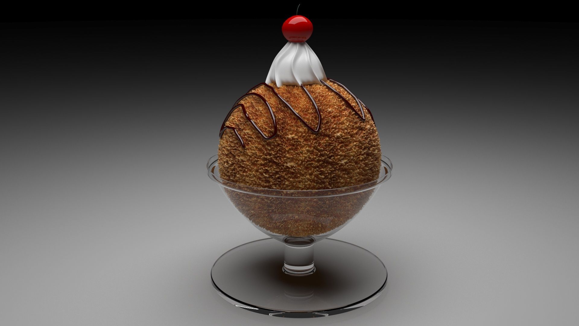 Fried Ice Cream 3D model_6