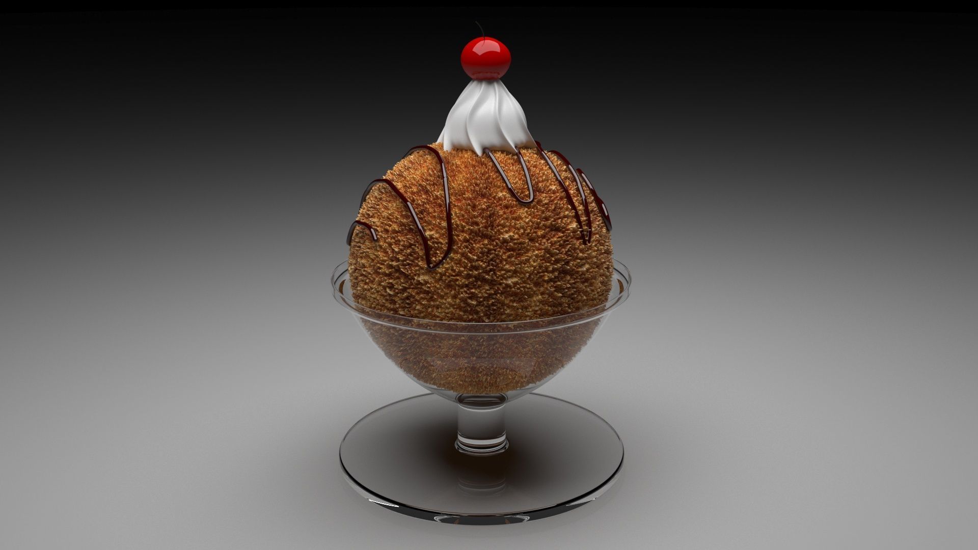 Fried Ice Cream 3D model_5