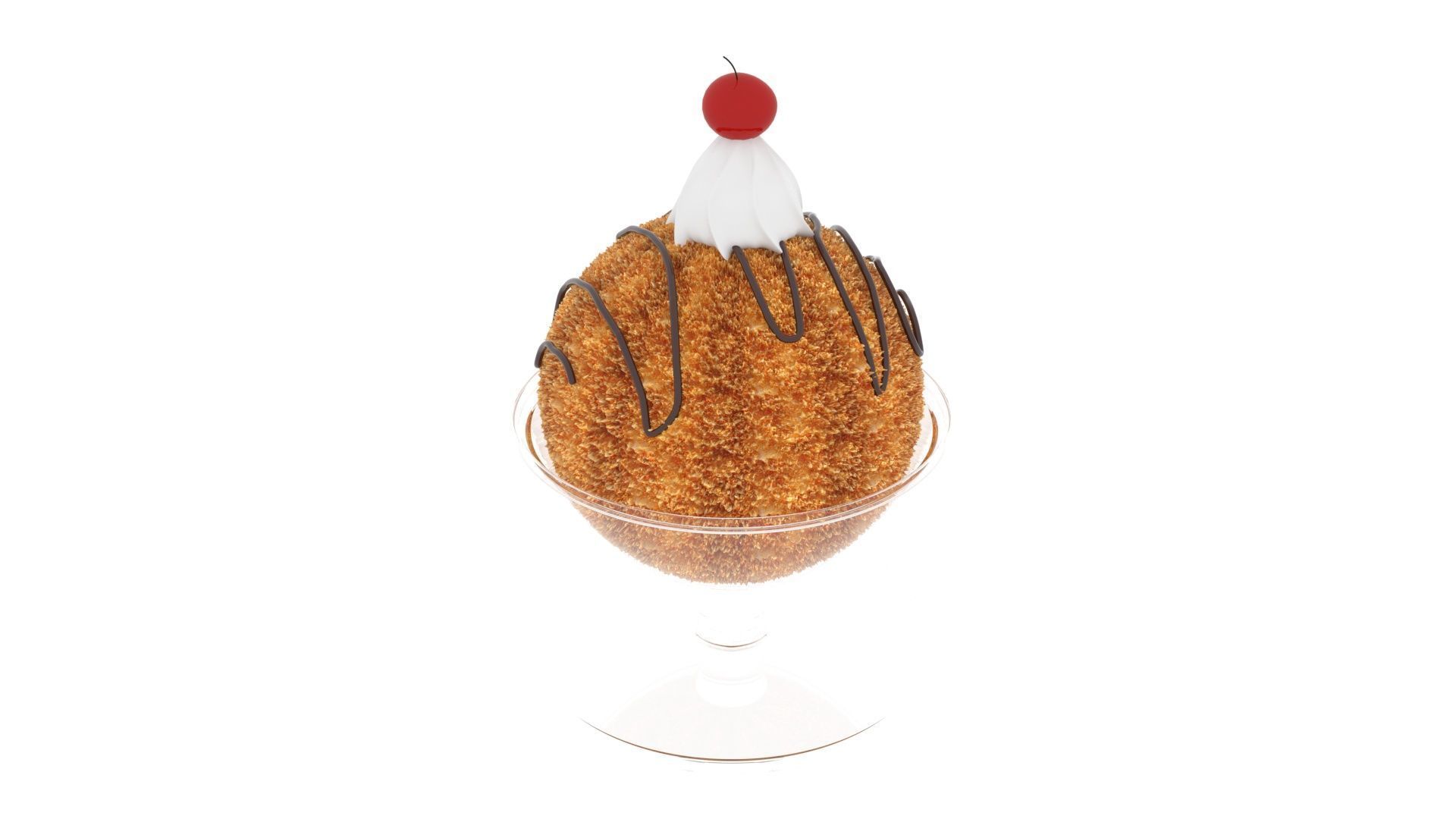 Fried Ice Cream 3D model_11