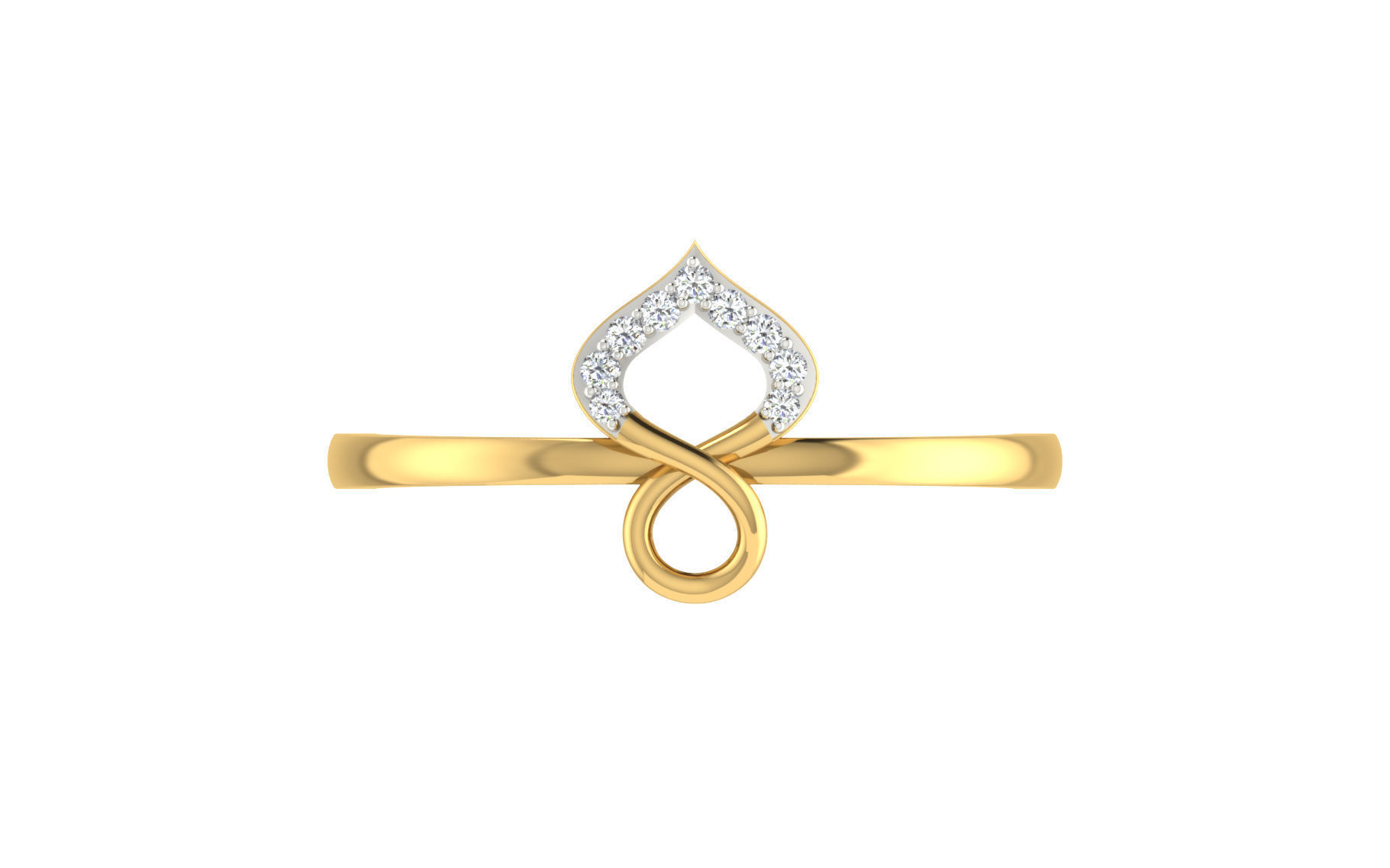 Women Ring Render 3dm STL OBJ FBX 3D print model_6