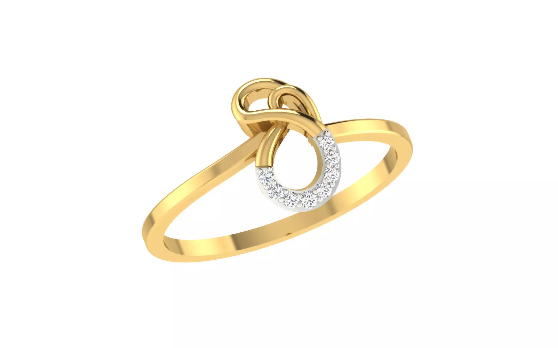 Women Ring Render 3dm STL OBJ FBX 3D print model_0