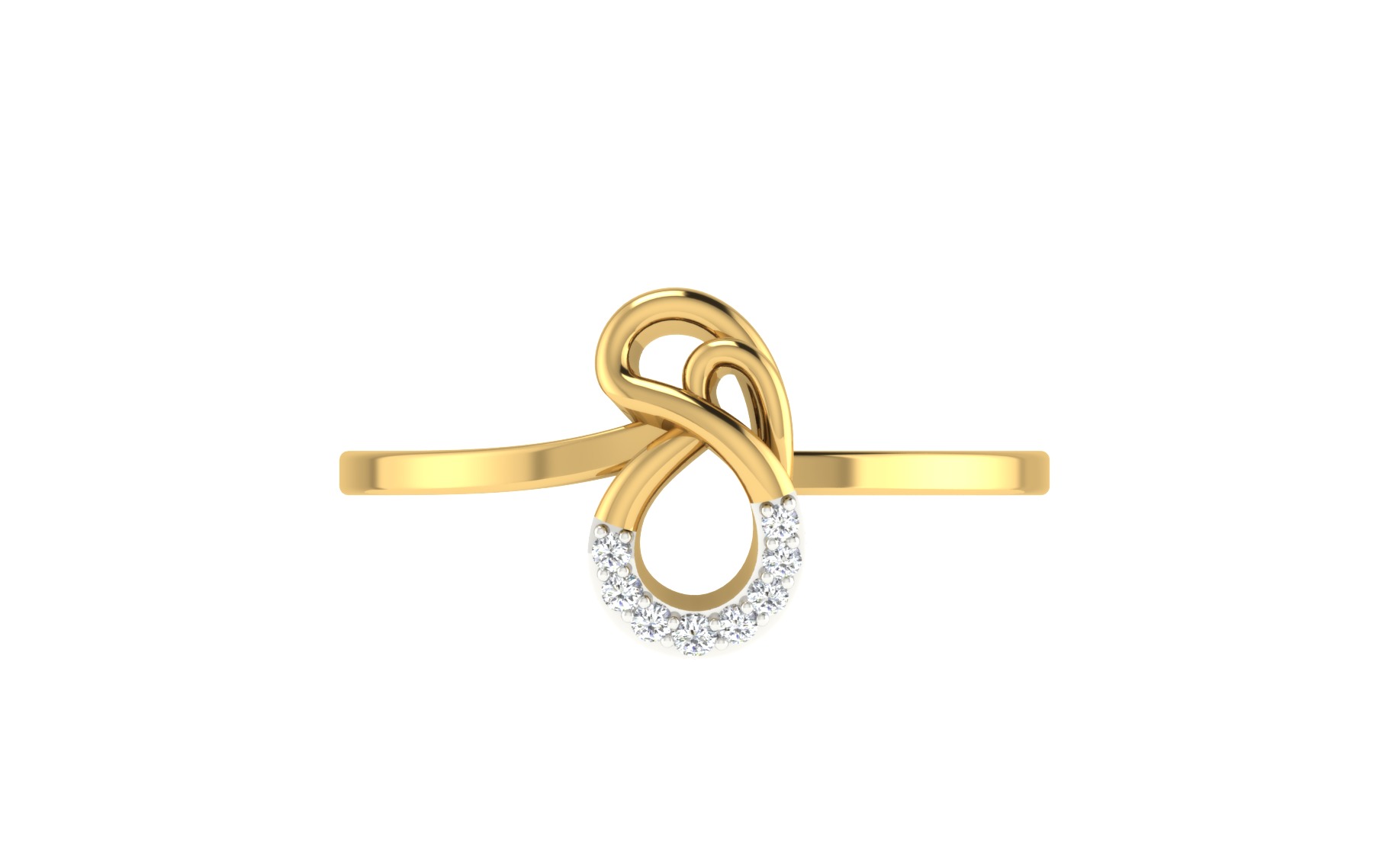 Women Ring Render 3dm STL OBJ FBX 3D print model_7