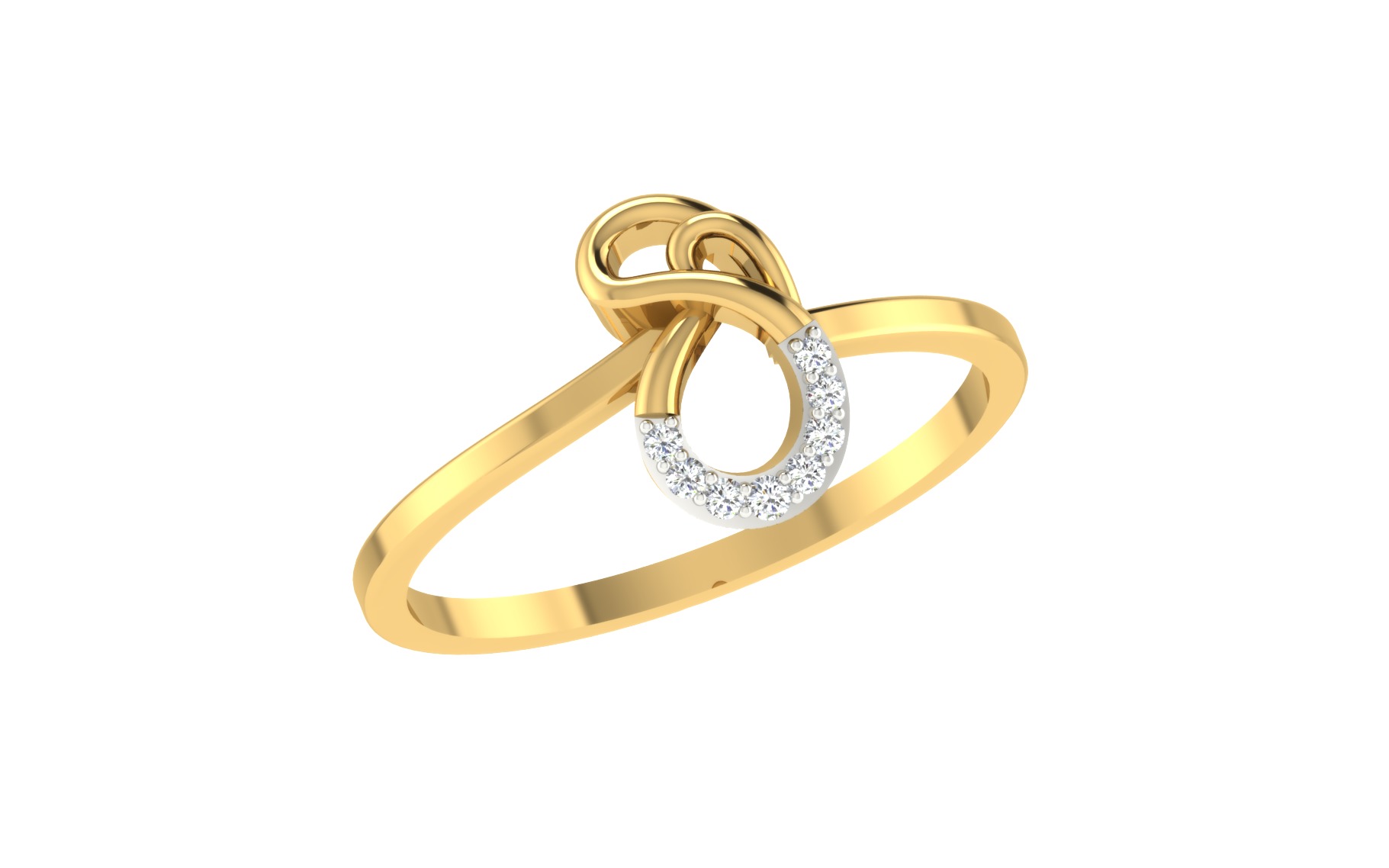 Women Ring Render 3dm STL OBJ FBX 3D print model_1