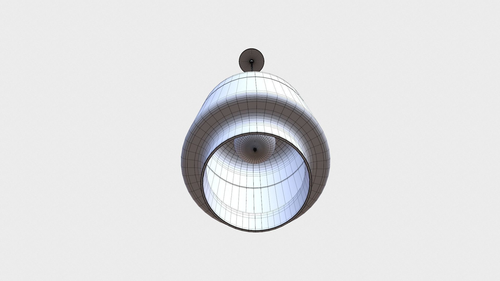 Black Hanging Lamp Low-poly 3D model_9