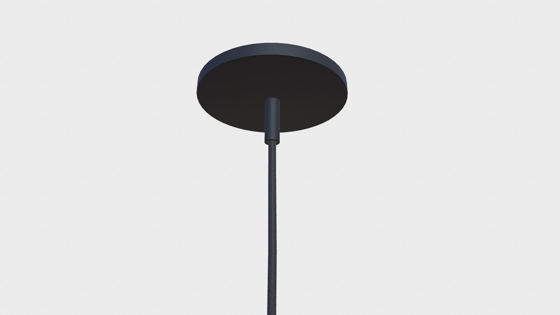 Black Hanging Lamp Low-poly 3D model_5