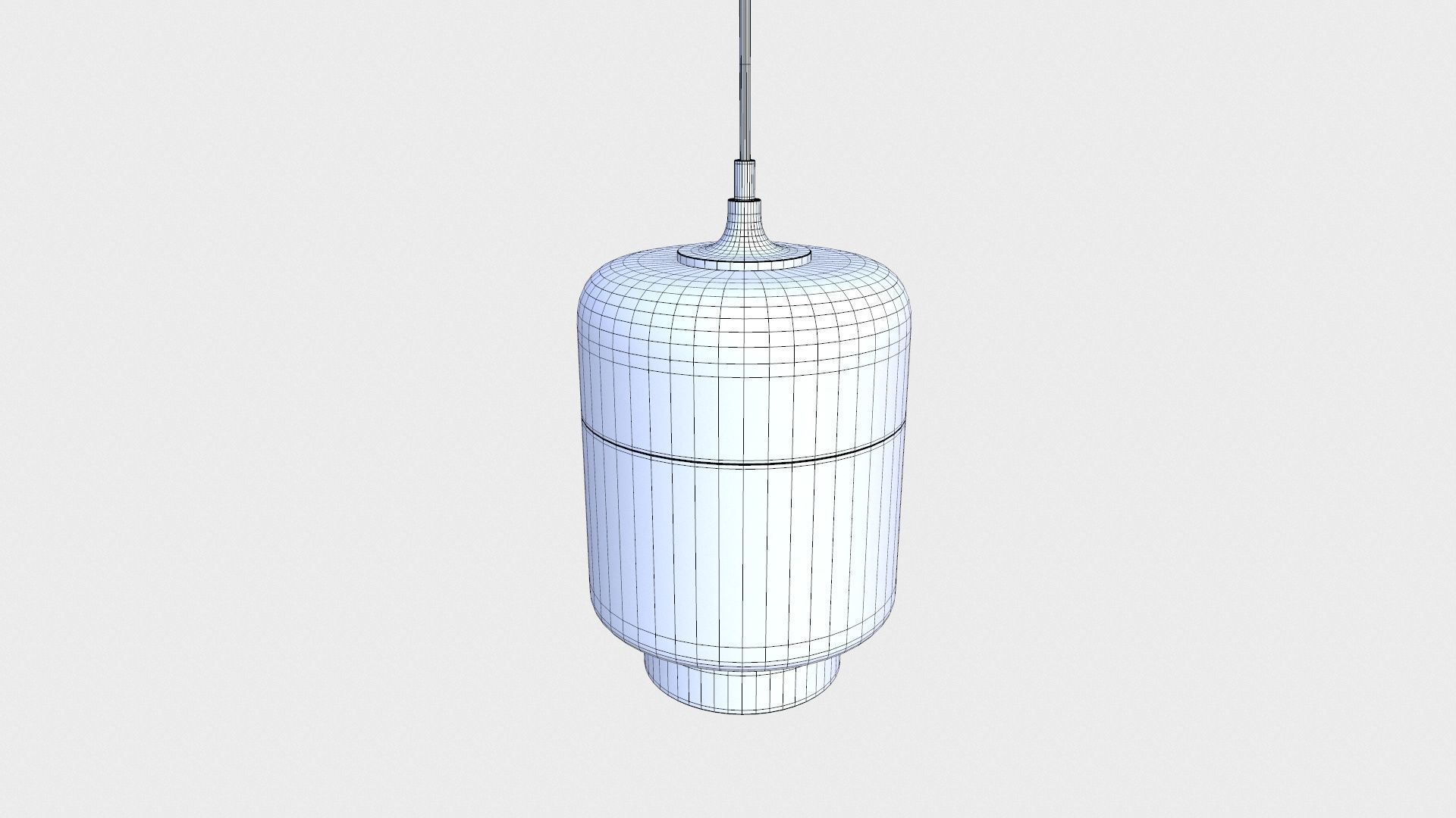 Black Hanging Lamp Low-poly 3D model_8
