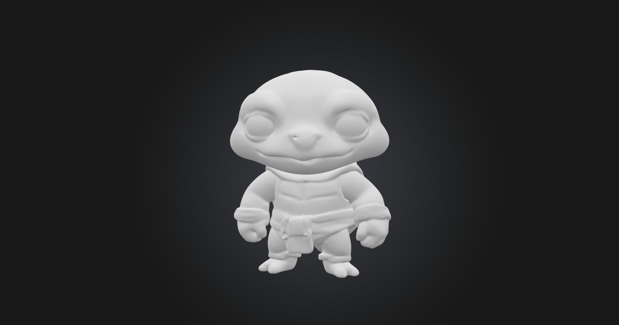 A Chibi Style Turtle 3D Model Features Low-poly 3D model_6
