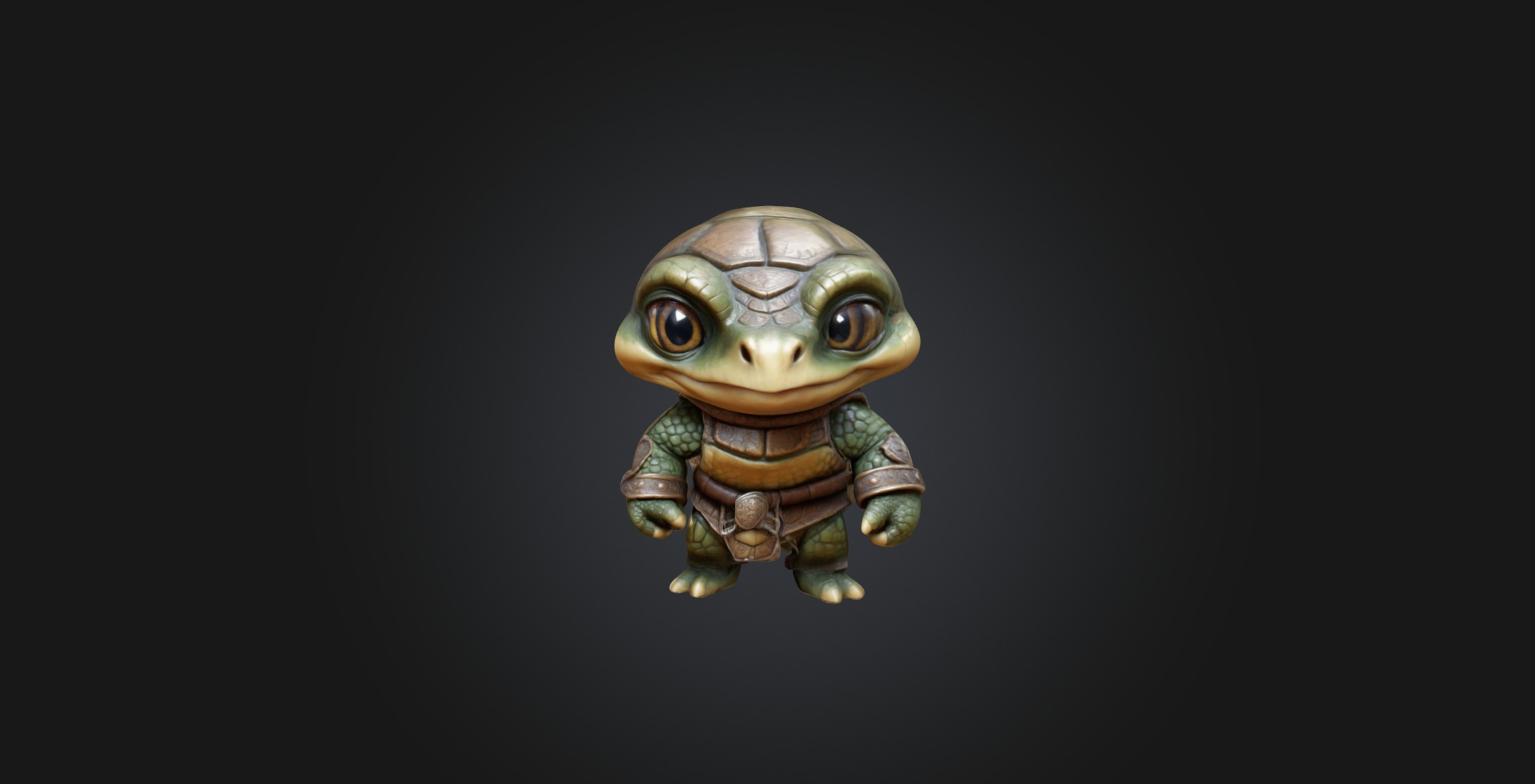 A Chibi Style Turtle 3D Model Features Low-poly 3D model_13