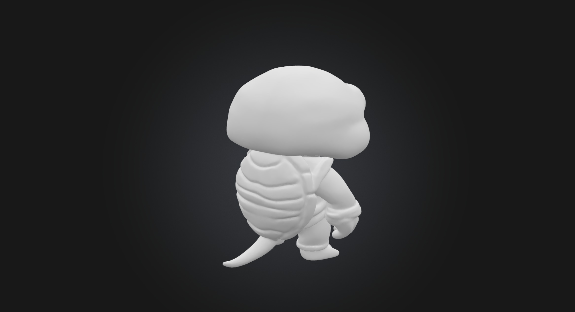 A Chibi Style Turtle 3D Model Features Low-poly 3D model_8