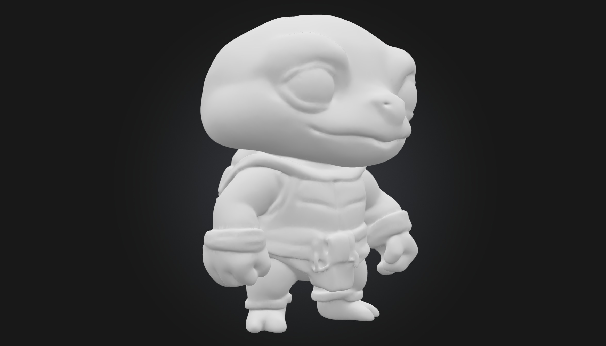 A Chibi Style Turtle 3D Model Features Low-poly 3D model_9