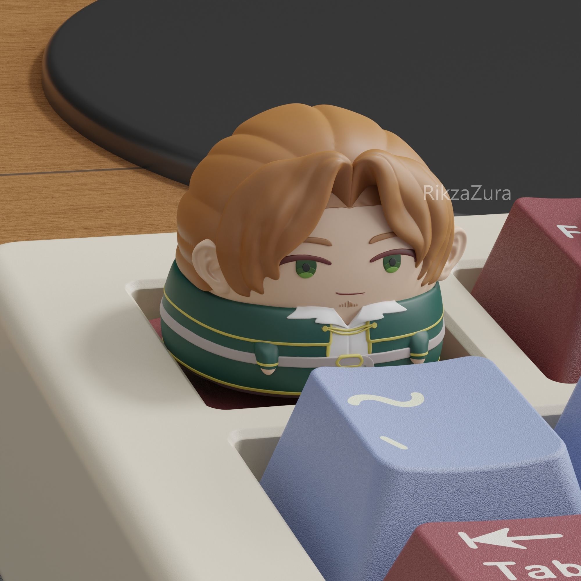 CUTE FRIEREN AND FRIEND - MECHANICAL KEYBOARD 3D print model 3D print model_5