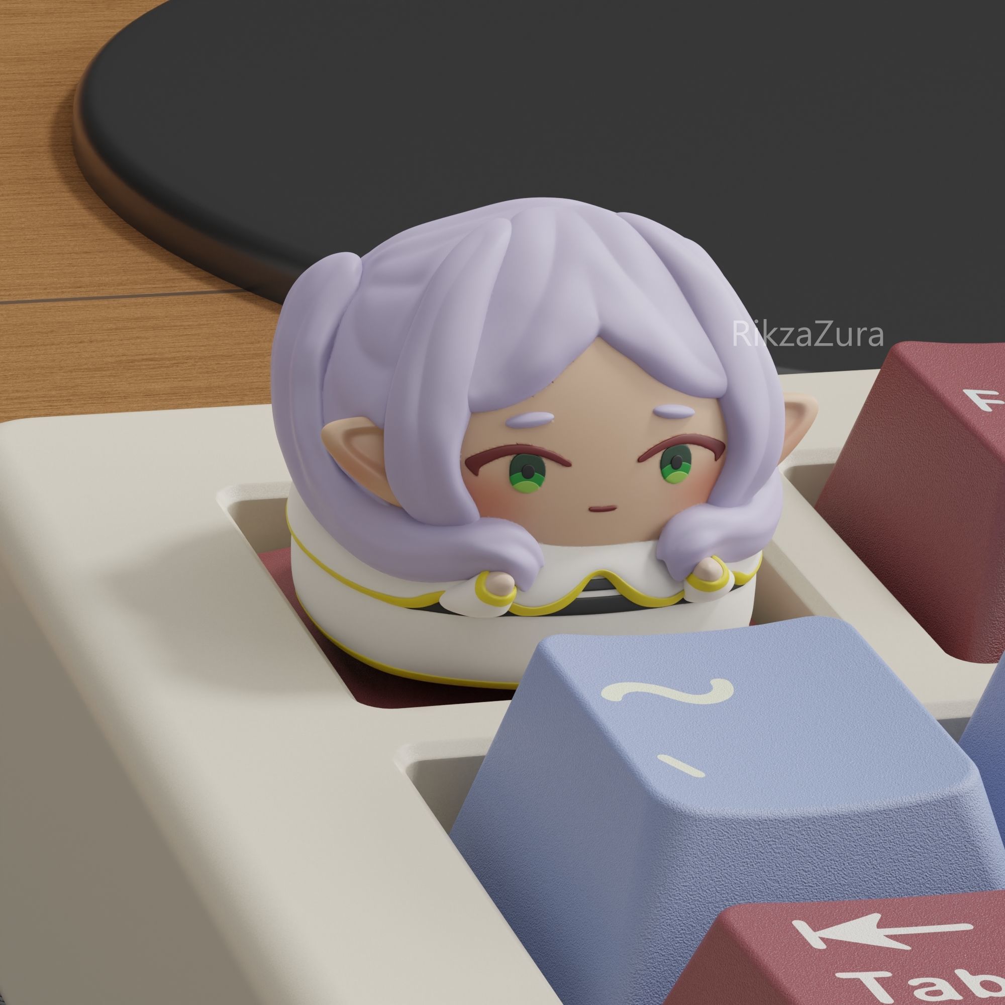 CUTE FRIEREN AND FRIEND - MECHANICAL KEYBOARD 3D print model 3D print model_2