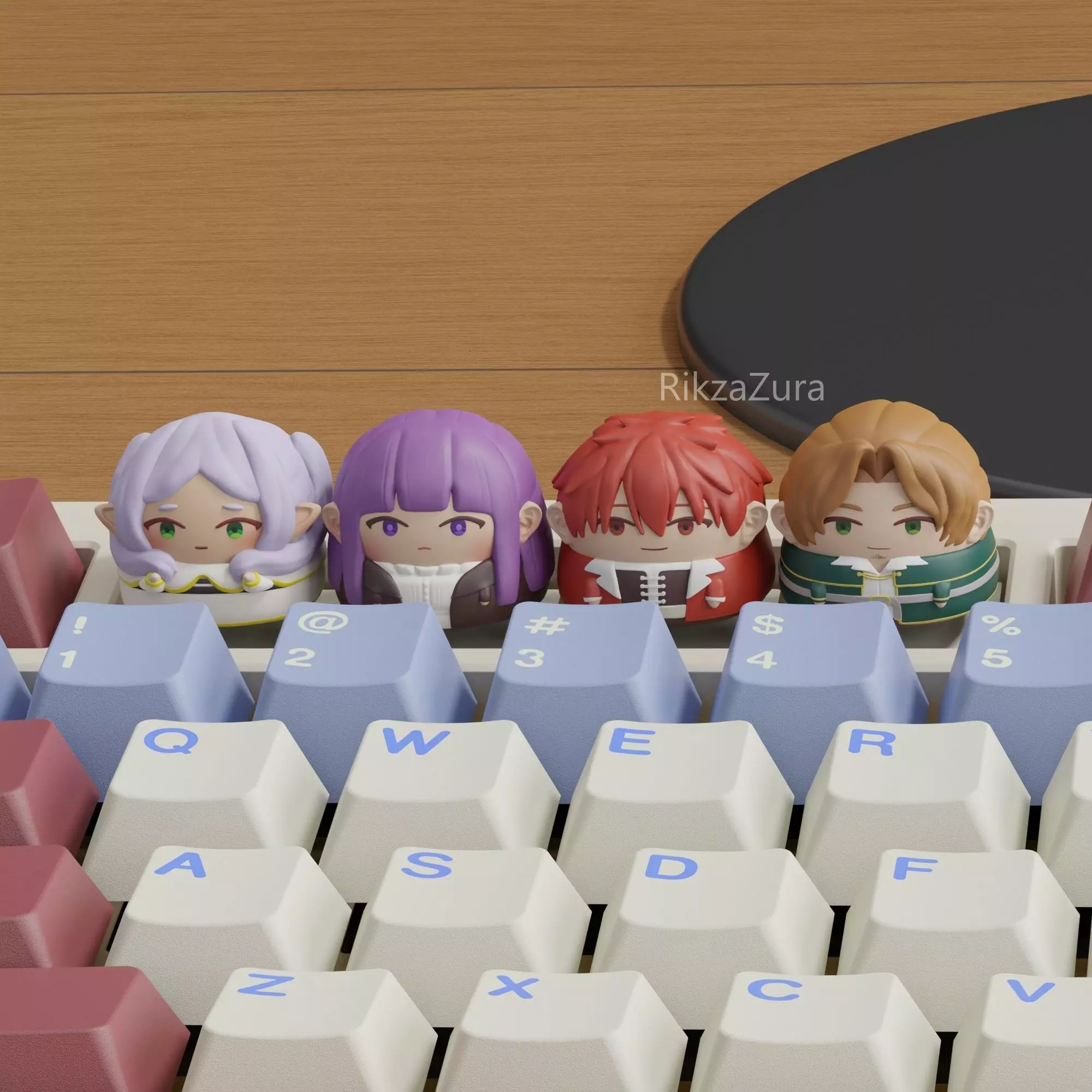CUTE FRIEREN AND FRIEND - MECHANICAL KEYBOARD 3D print model 3D print model_0