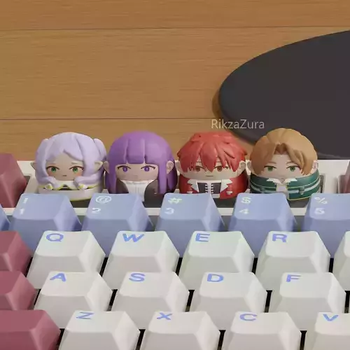 CUTE FRIEREN AND FRIEND - MECHANICAL KEYBOARD 3D print model