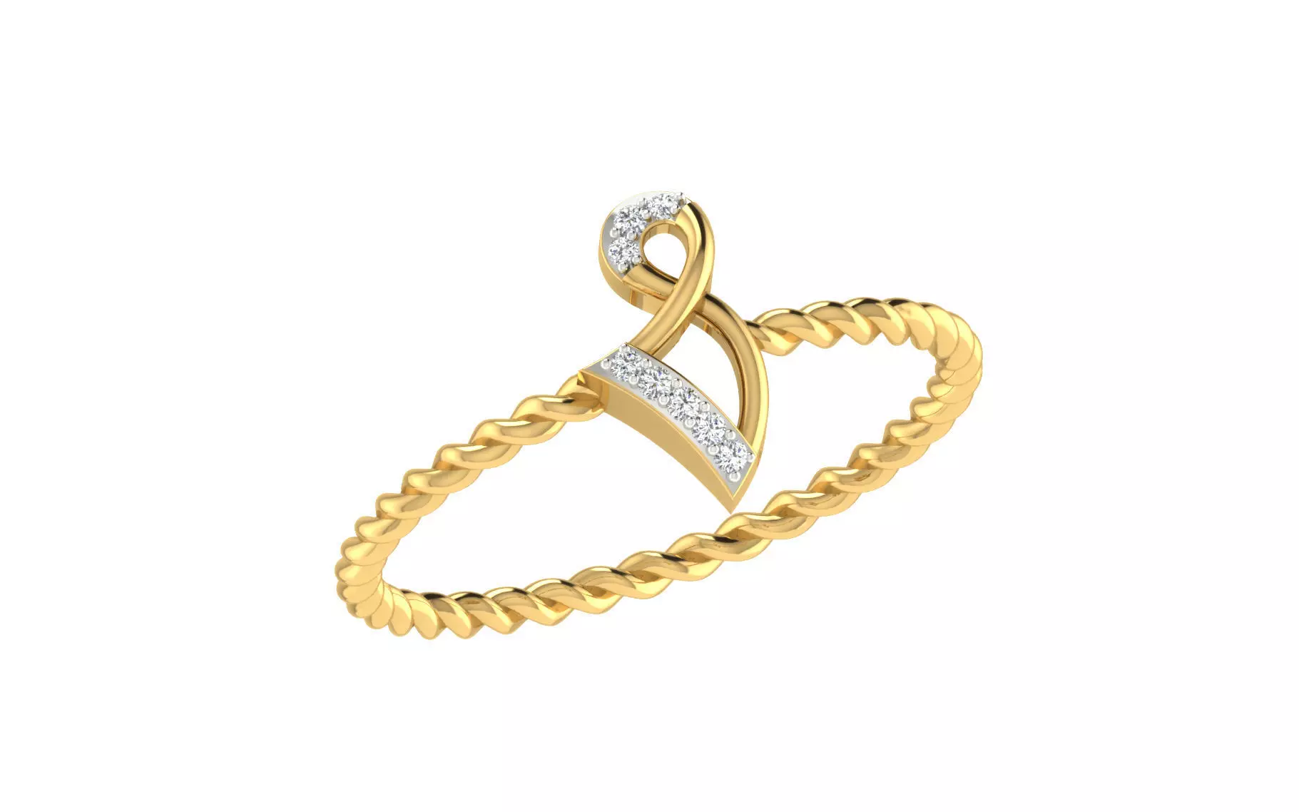 Women Ring Render 3dm STL OBJ FBX 3D print model