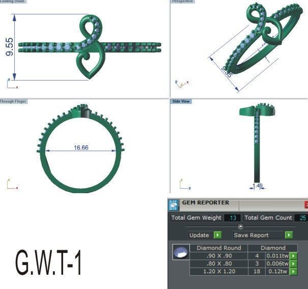 Women Ring Render 3dm STL OBJ FBX 3D print model_8