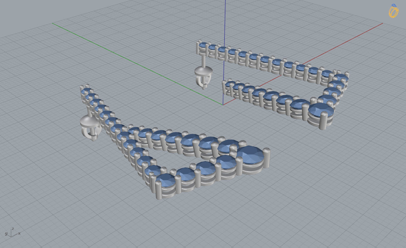 Triangle Earrings 3D print model_12