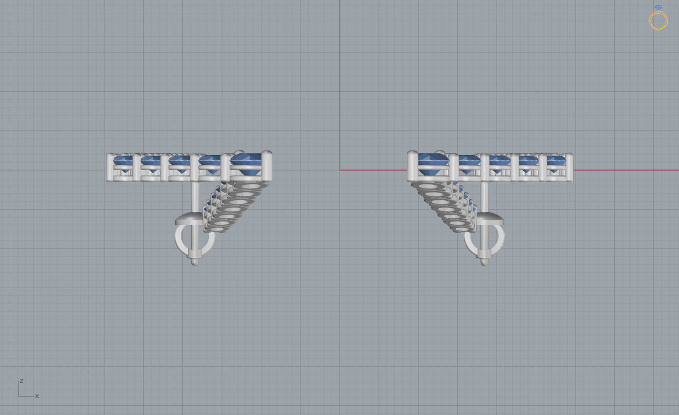 Triangle Earrings 3D print model_9