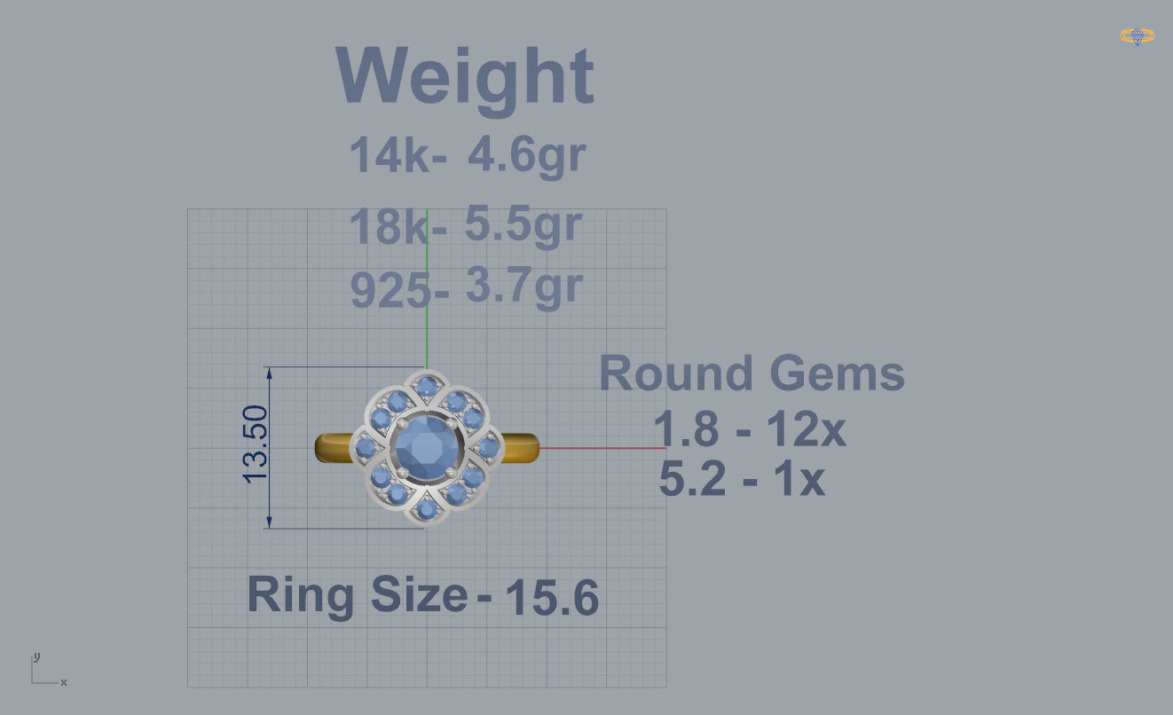 Flower Ring 3D print model_5