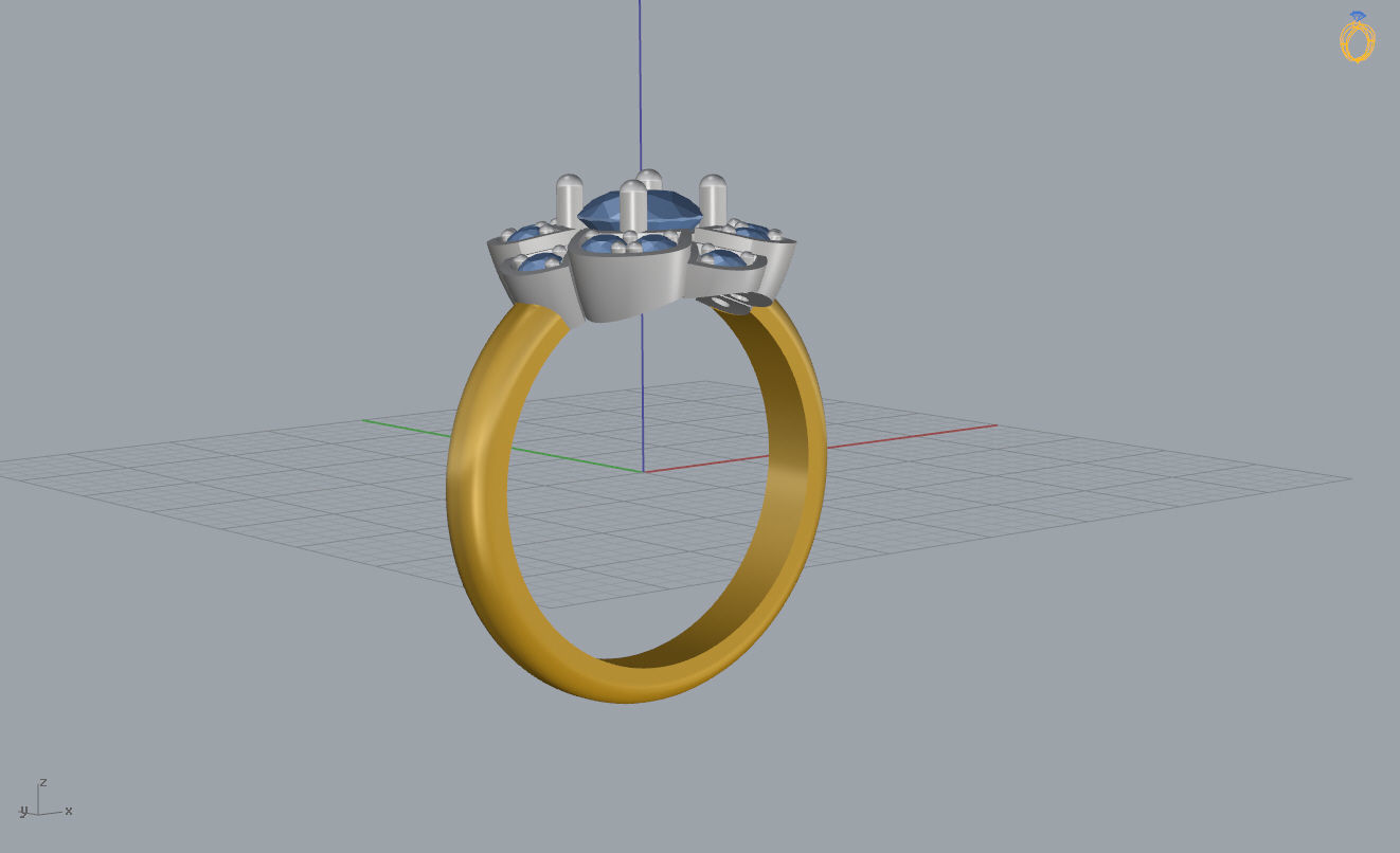 Flower Ring 3D print model_13