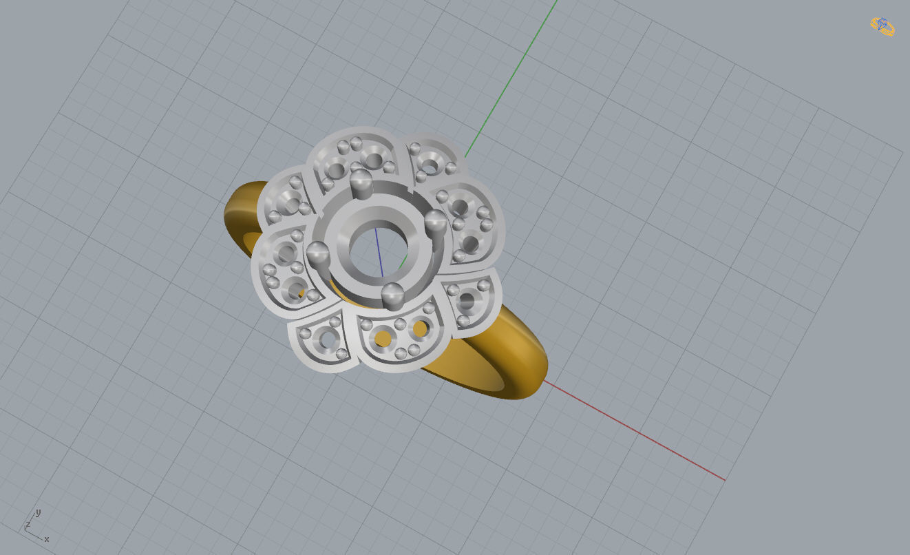 Flower Ring 3D print model_15