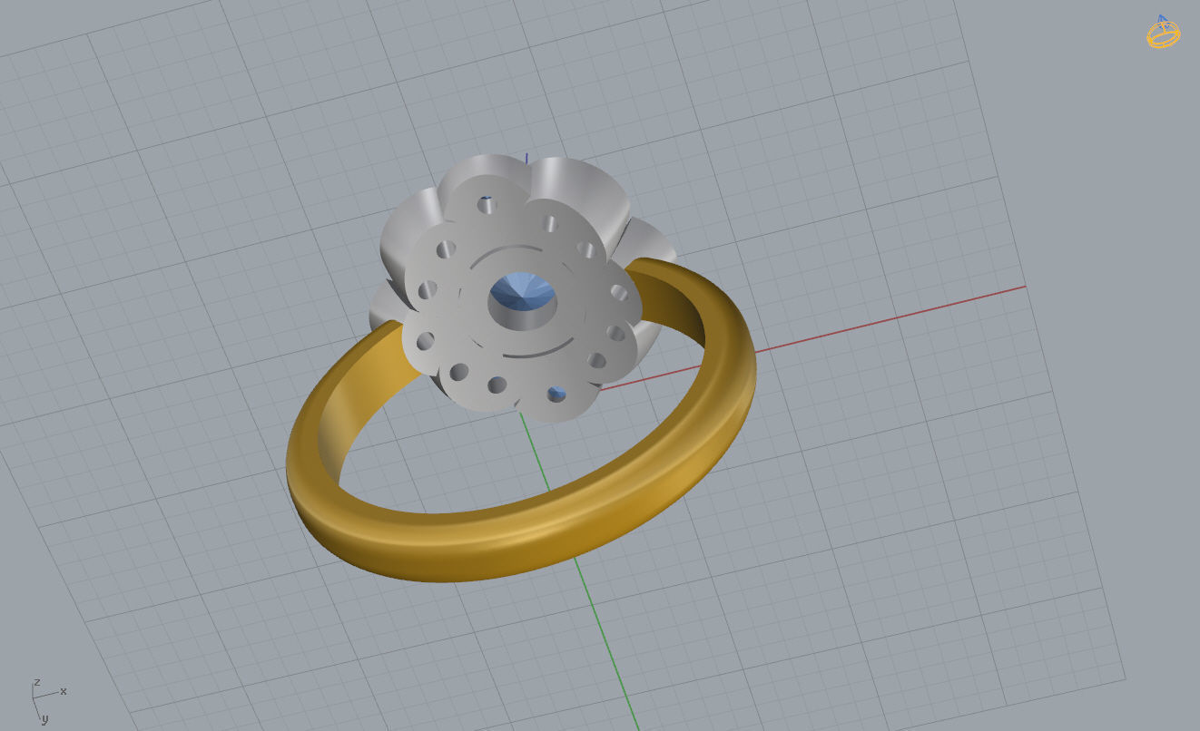 Flower Ring 3D print model_14
