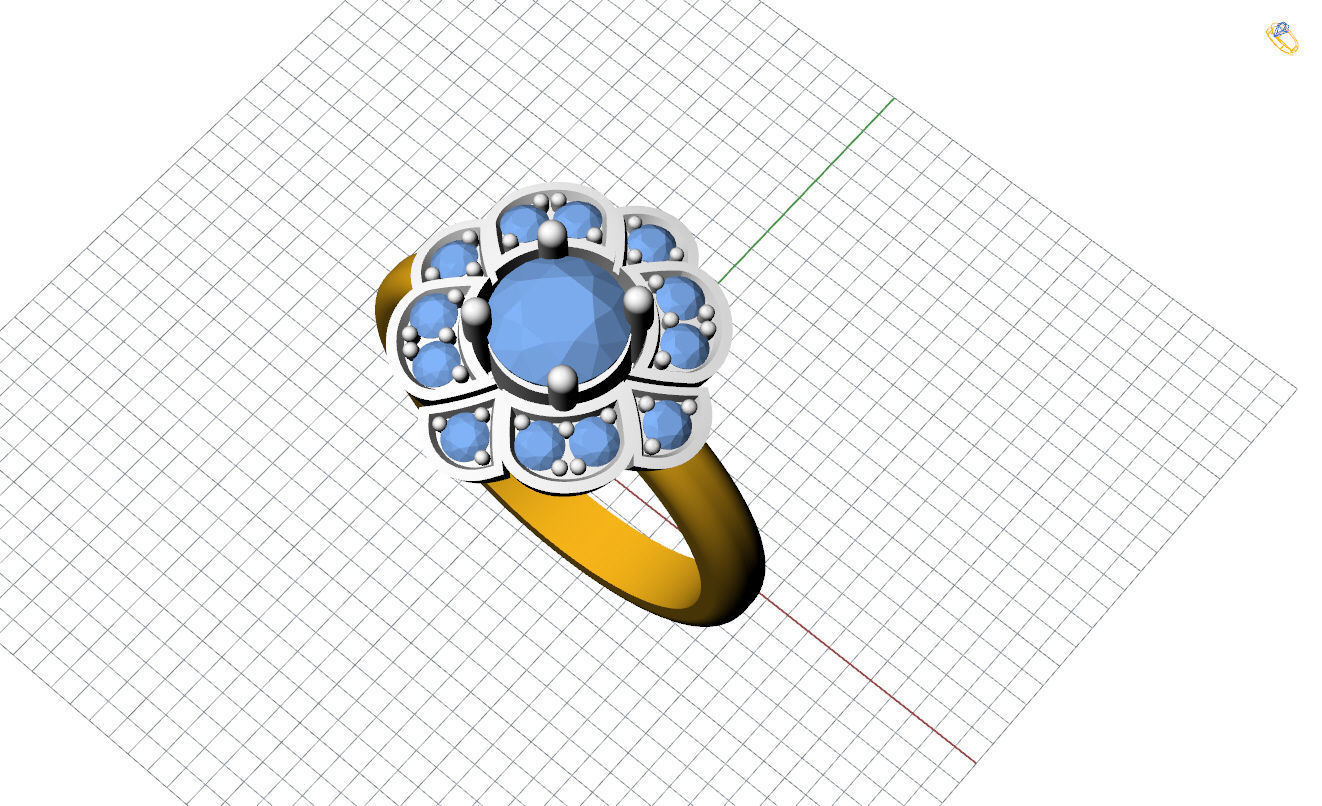 Flower Ring 3D print model_16