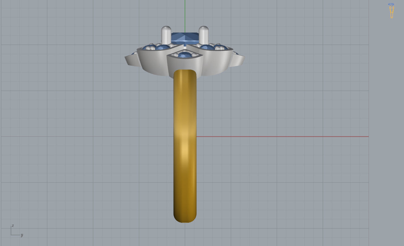 Flower Ring 3D print model_11