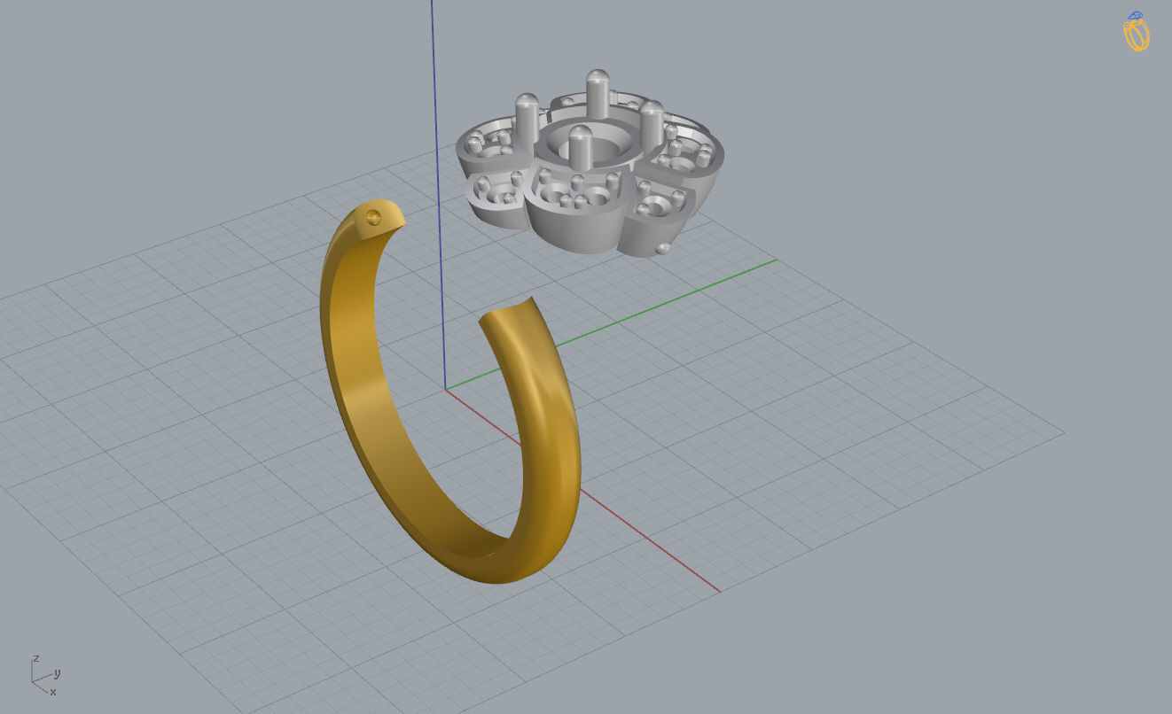 Flower Ring 3D print model_8