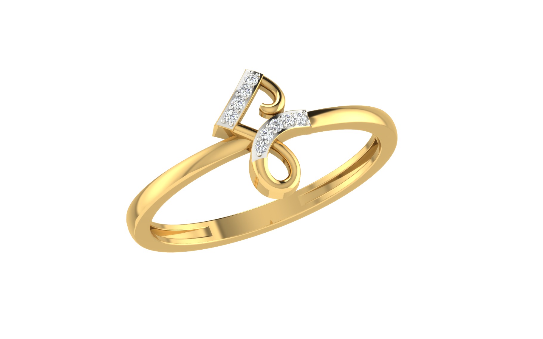 Women Ring Render 3dm STL OBJ FBX 3D print model_1