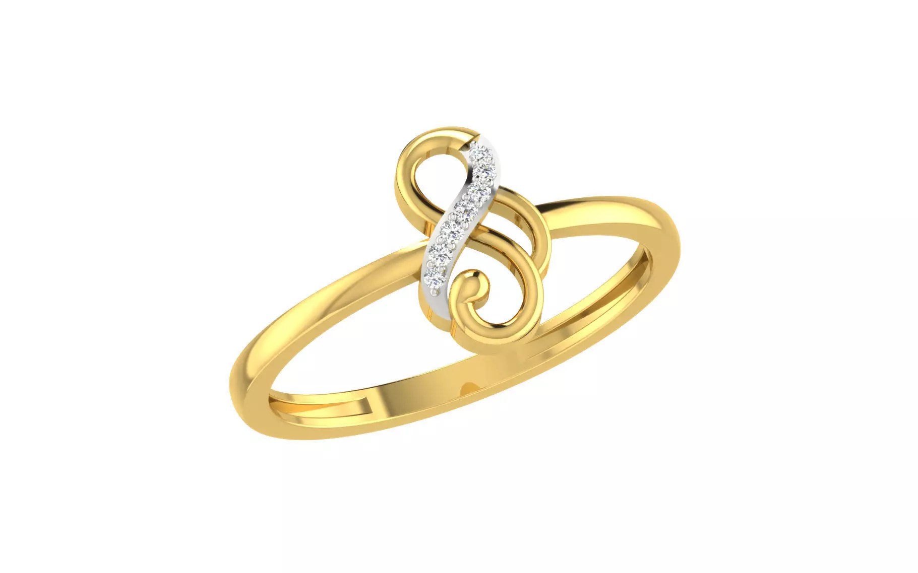 Women Ring Render 3dm STL OBJ FBX 3D print model