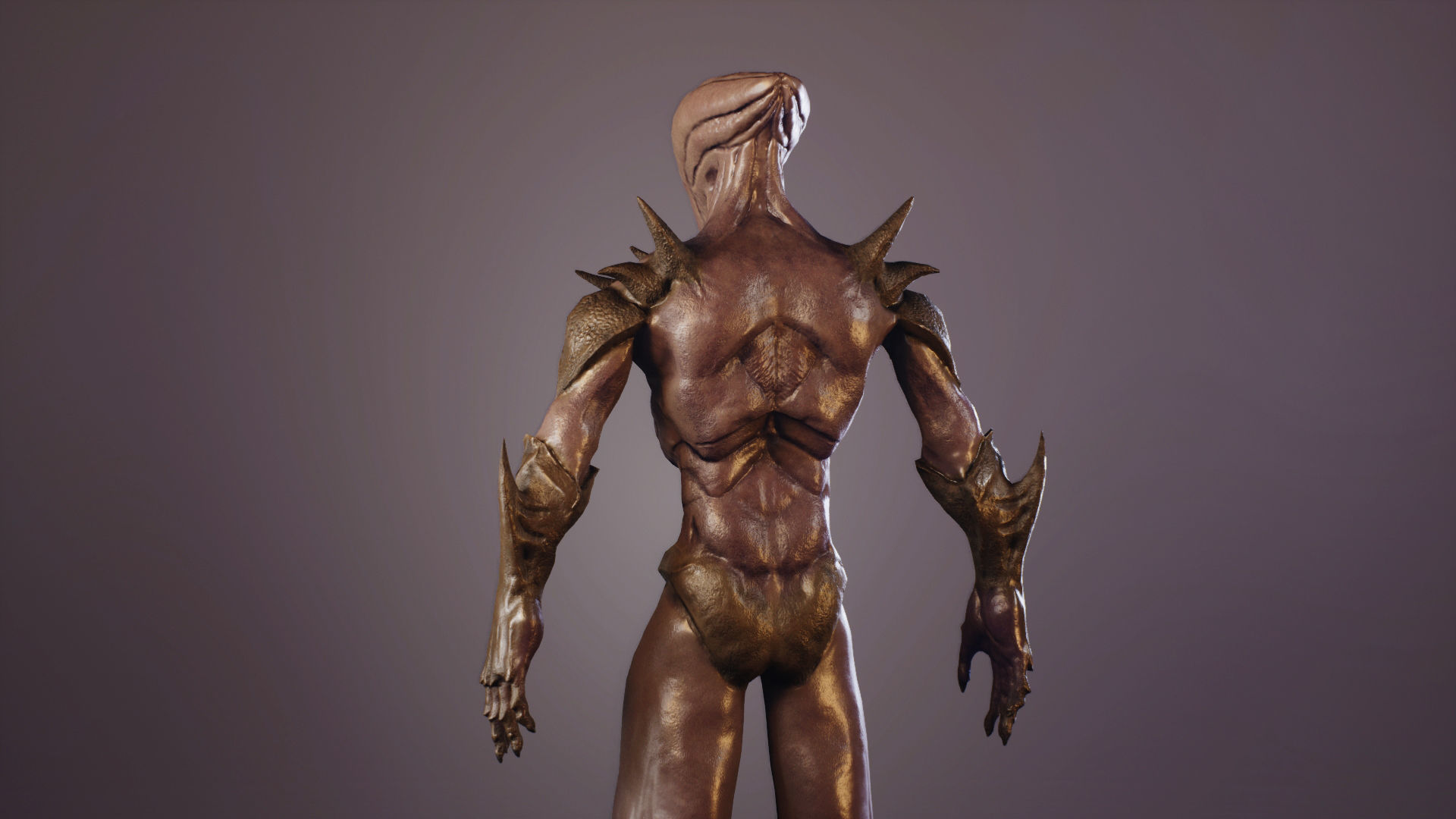 Alien 3 monster Low-poly 3D model_11