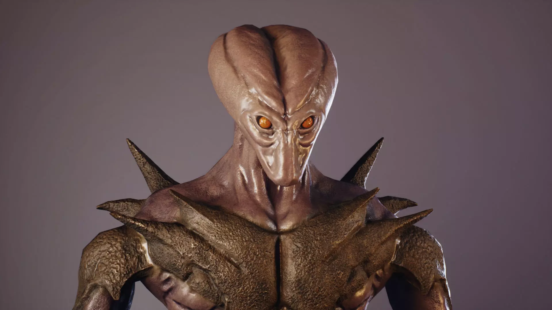 Alien 3 monster Low-poly 3D model_0