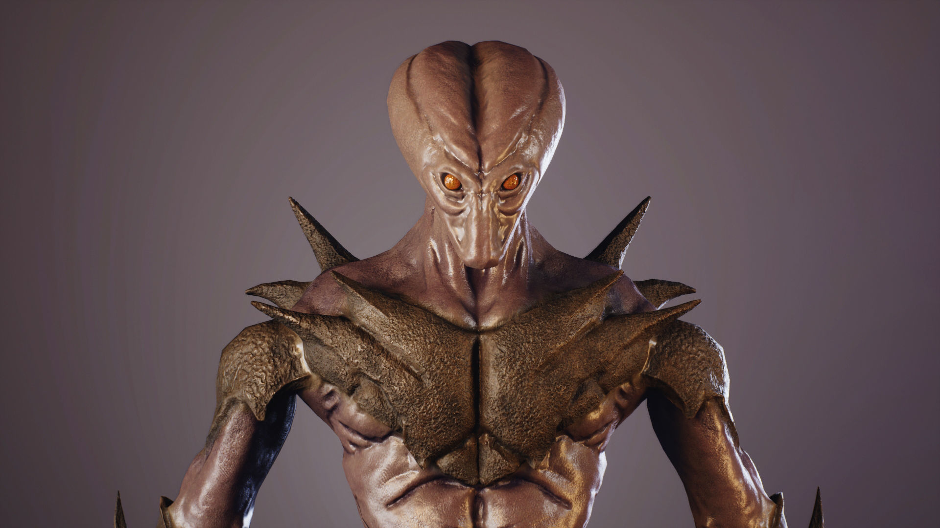 Alien 3 monster Low-poly 3D model_10