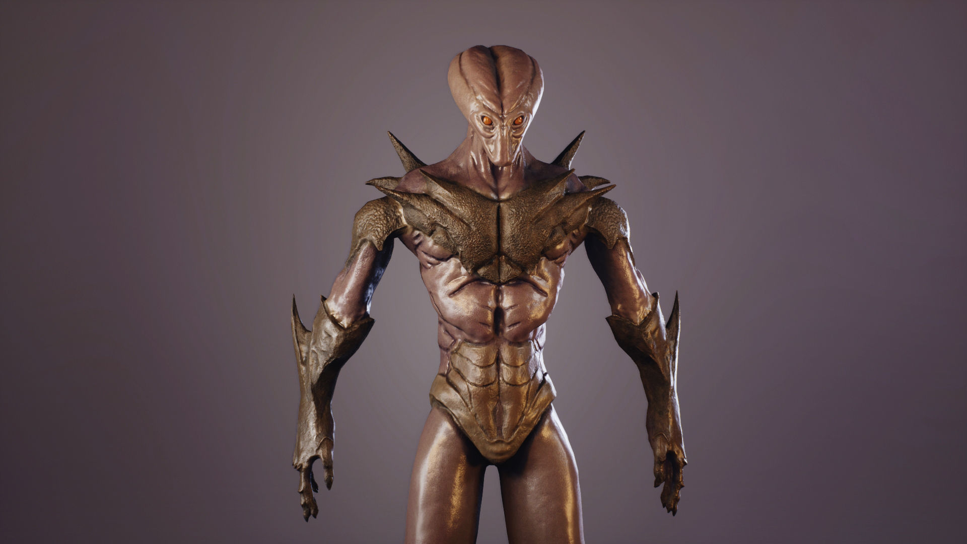 Alien 3 monster Low-poly 3D model_13