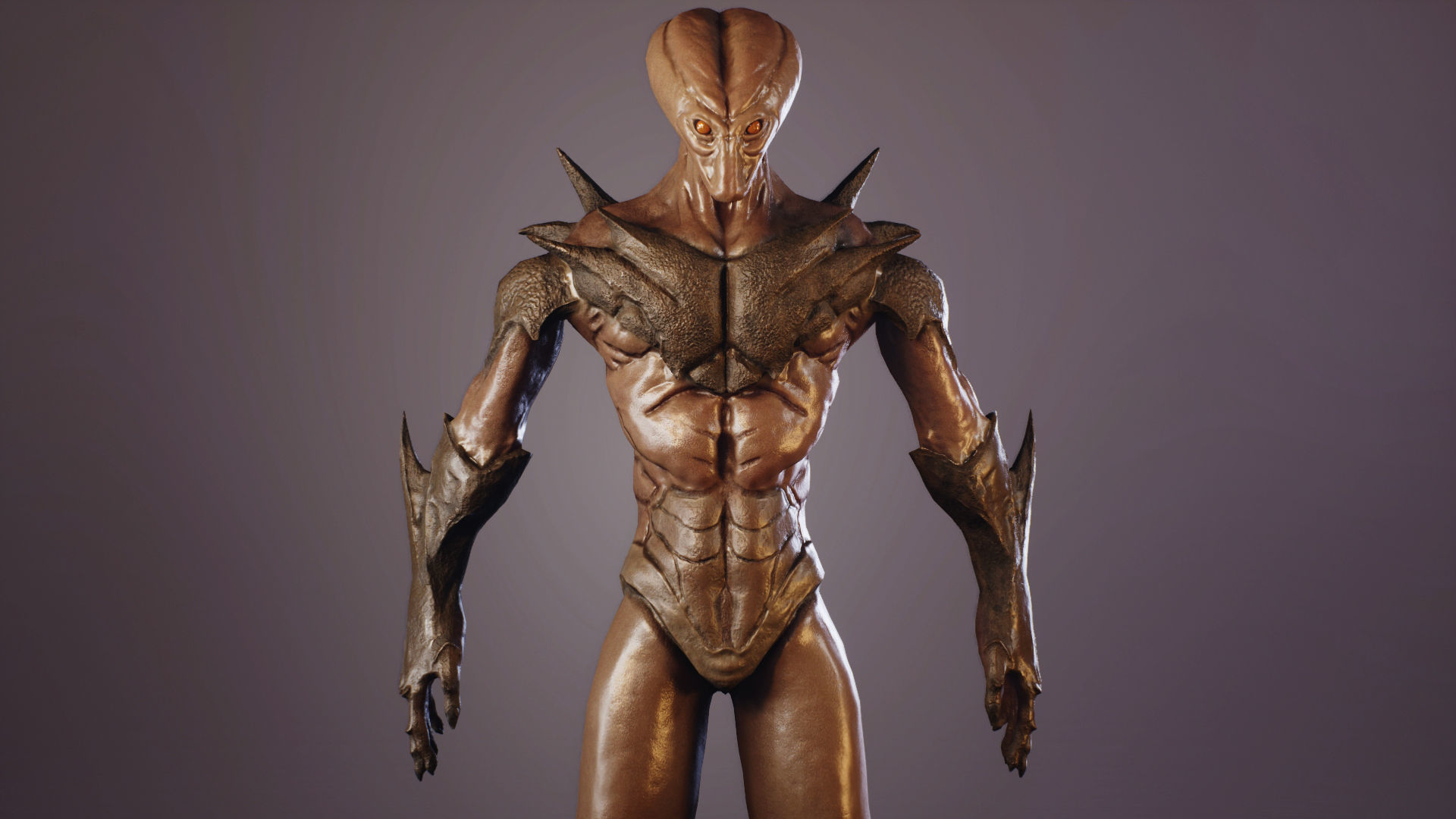 Alien 3 monster Low-poly 3D model_15