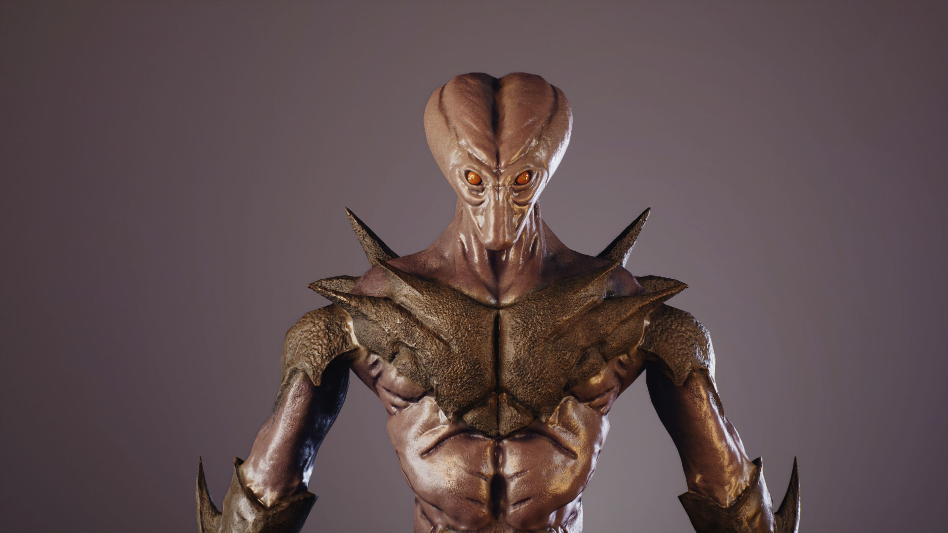 Alien 3 monster Low-poly 3D model_14
