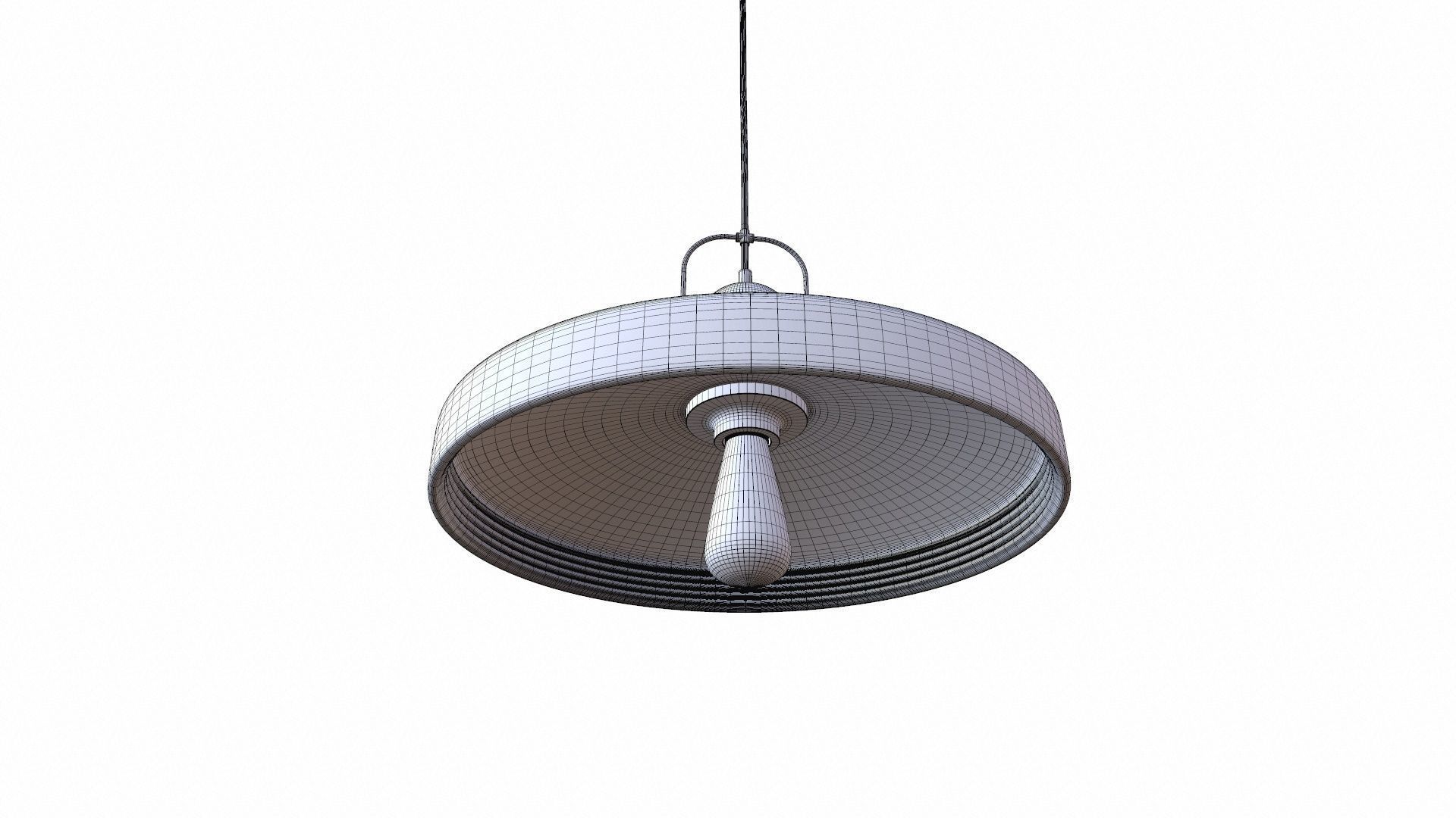 Concrete Hanging Lamp 3D model_9
