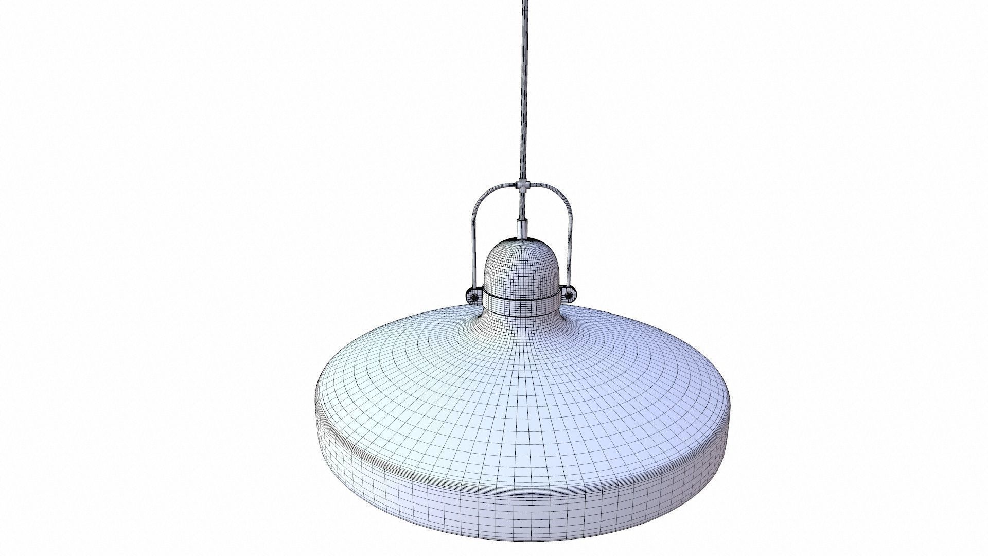 Concrete Hanging Lamp 3D model_8