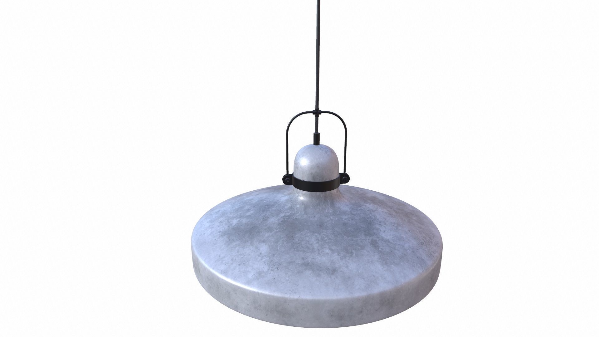 Concrete Hanging Lamp 3D model_7