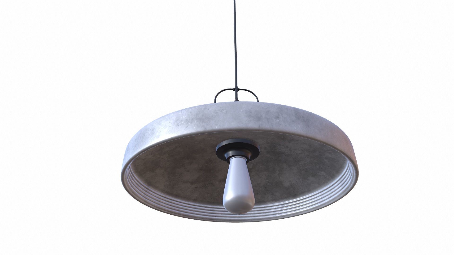 Concrete Hanging Lamp 3D model_3