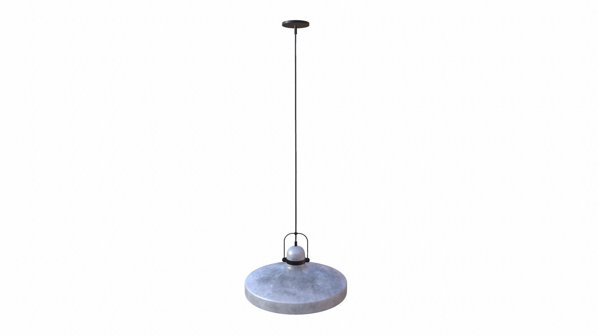 Concrete Hanging Lamp 3D model_2