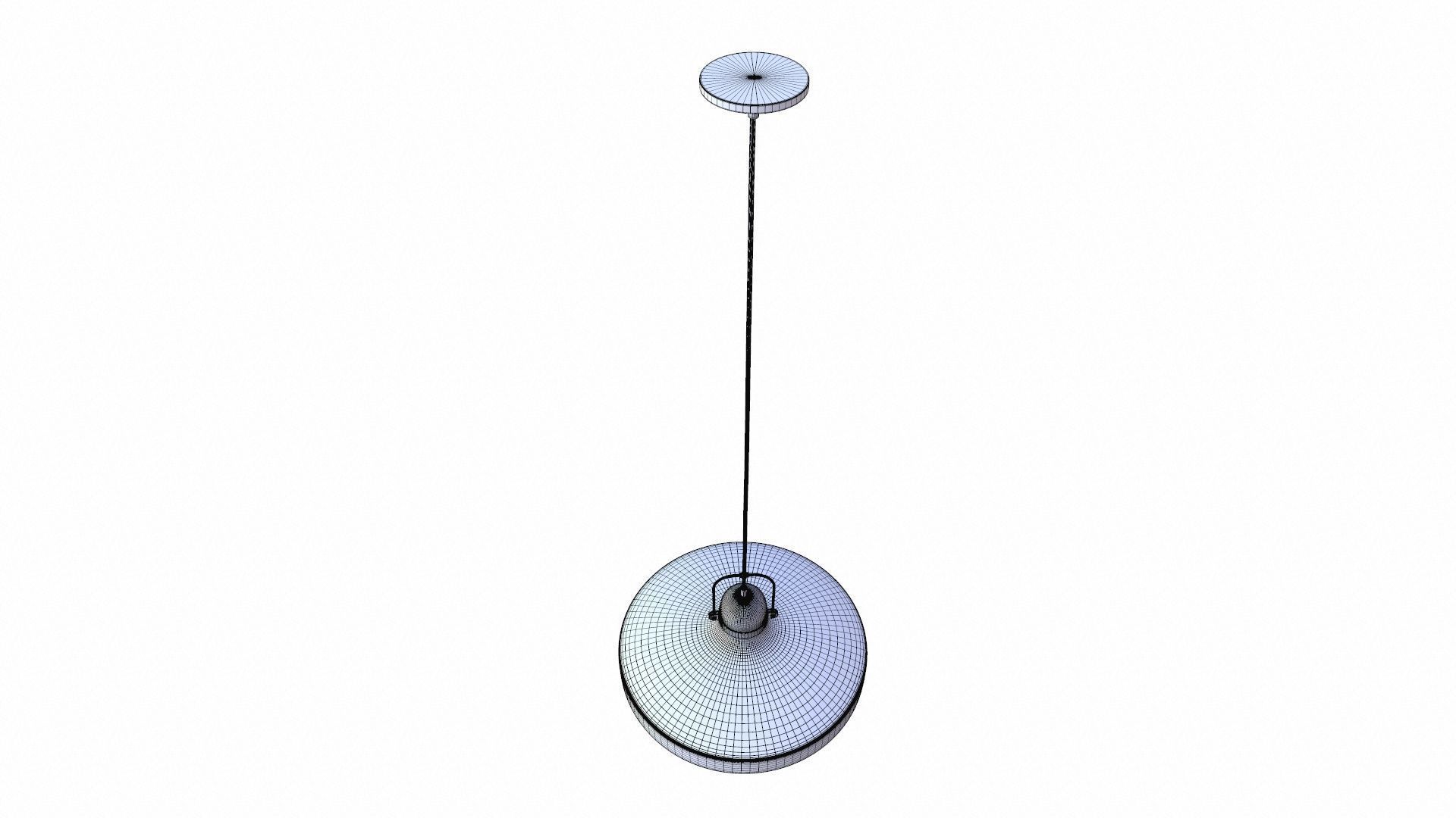 Concrete Hanging Lamp 3D model_10